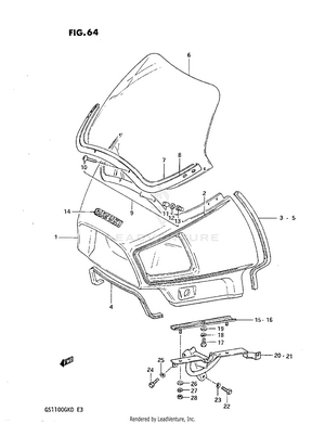 Cowling (no.1) (gs1100gkz) Schematic