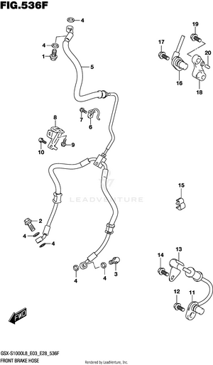 Front Brake Hose (gsx-s1000zl8 E33) Schematic