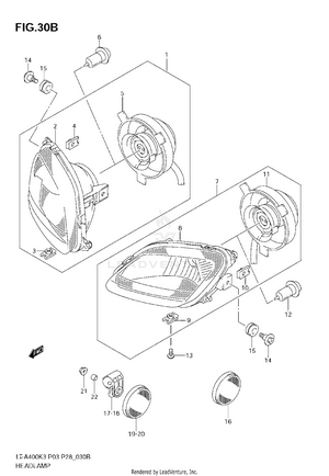 Headlamp (model K6/k7) Schematic