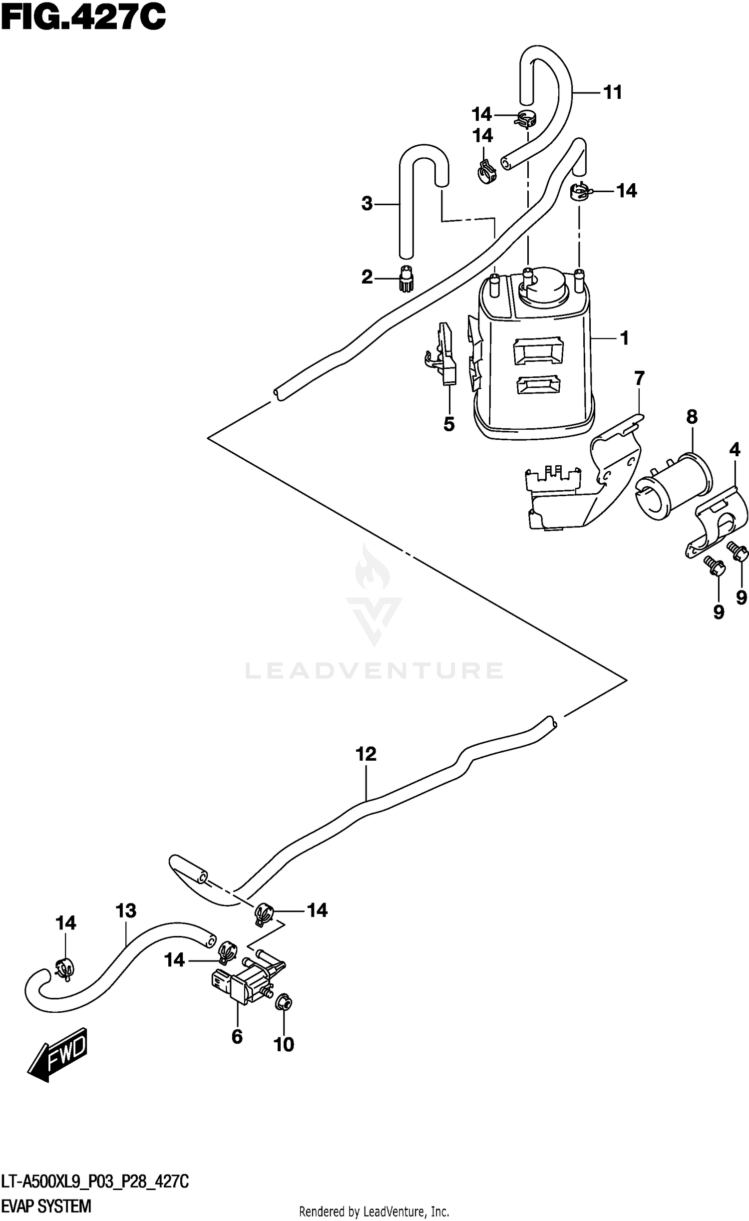 EVAP SYSTEM (LT-A500XPZL9 P33)