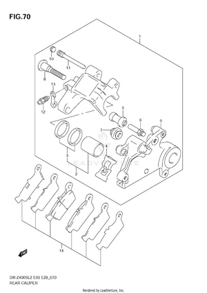 Rear Caliper Schematic