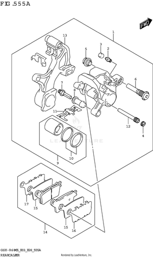 Rear Caliper Schematic