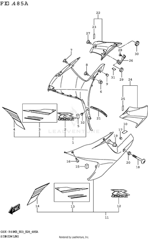 Side Cowling (gsx-r600) Schematic