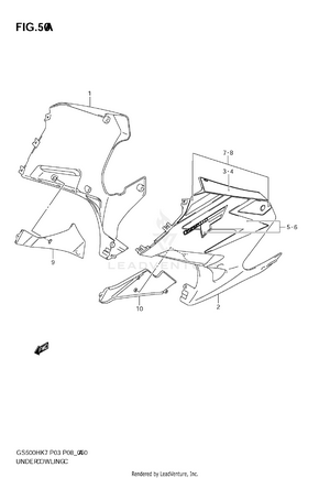 Under Cowling  (gs500fk8) Schematic