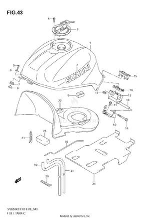 Fuel Tank (model K3) Schematic
