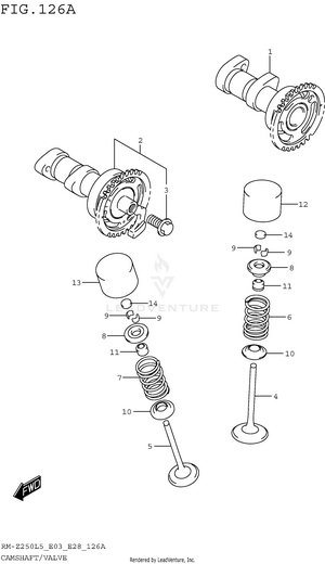Camshaft/valve Schematic