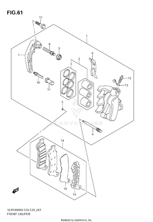 Front Caliper Schematic