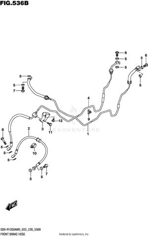 Front Brake Hose (gsx-r1000ra,gsx-r1000rza) Schematic