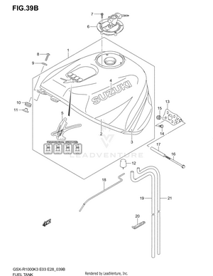 Fuel Tank (gsx-r1000zk4 E3,e33) Schematic