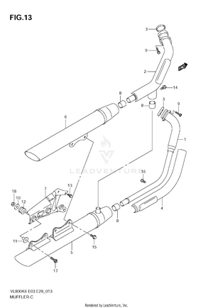 Muffler (model K6/k7/k8) Schematic