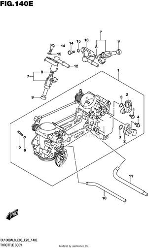 Throttle Body (dl1000xal8 E28) Schematic