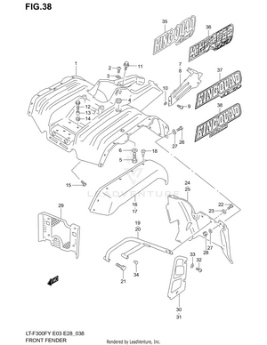 Front Fender Schematic