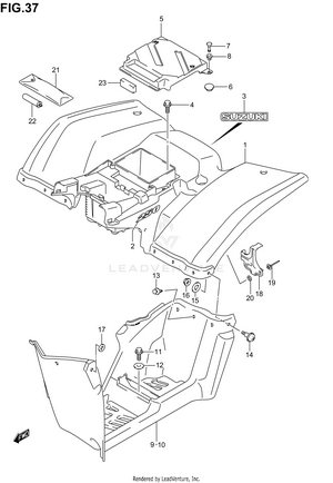 Rear Fender (model K2/k3/k4) Schematic