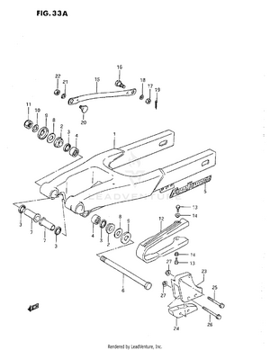 Rear Swinging Arm (k) Schematic