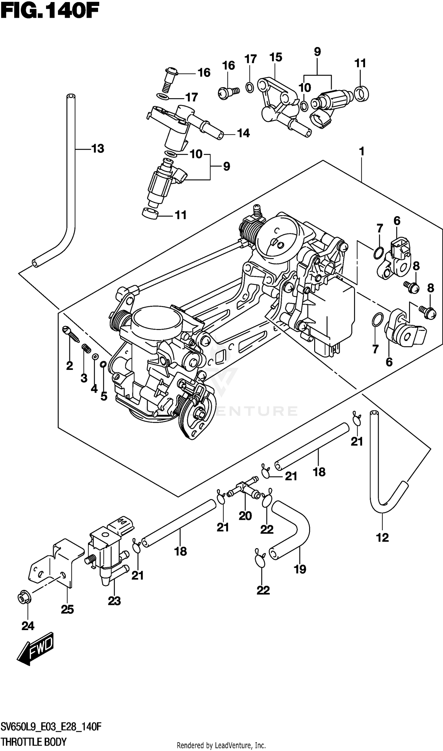 THROTTLE BODY (SV650XAL9 E33)