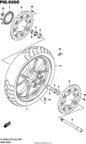 Front Wheel (dl1000al8 E33) Schematic