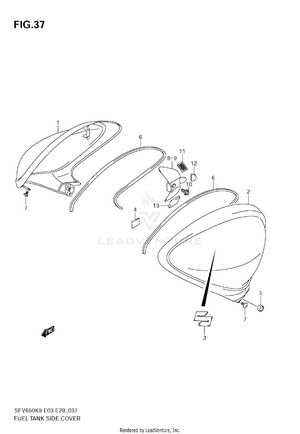 Fuel Tank Side Cover Schematic