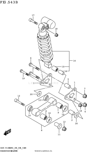 Rear Cushion Lever (gsx-r1000a) Schematic