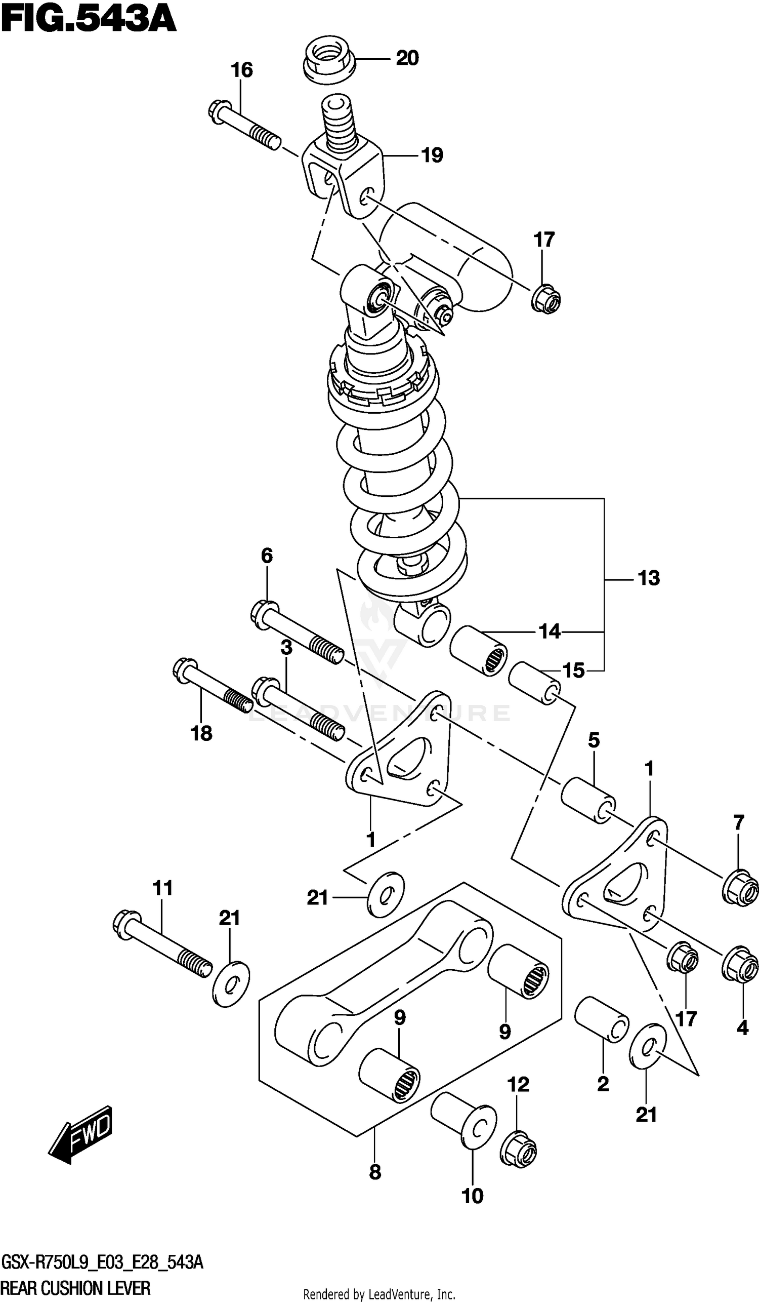 REAR CUSHION LEVER