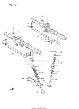 Cam Shaft - Valve (model J/k/l/m) Schematic