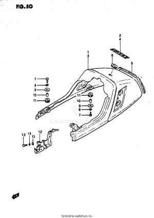 Seat Tail Cover (gs1100ed) Schematic