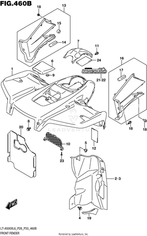 Front Fender (lt-a500xl6 P33) Schematic