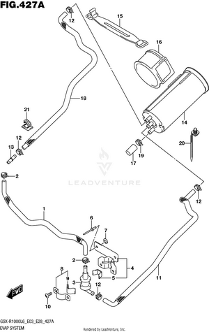 Evap System (gsx-r1000l6 E33) Schematic