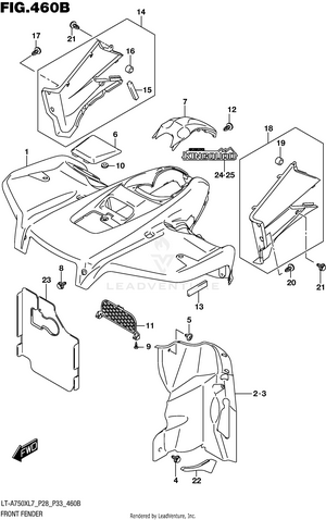 Front Fender (lt-a750xl7 P33) Schematic