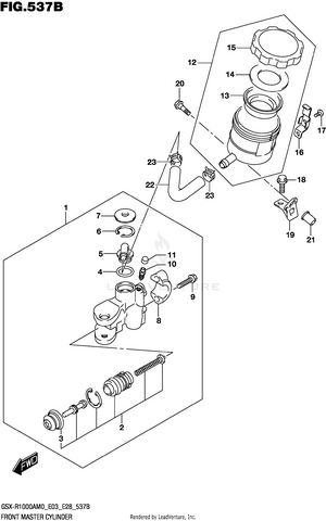 Front Master Cylinder Schematic