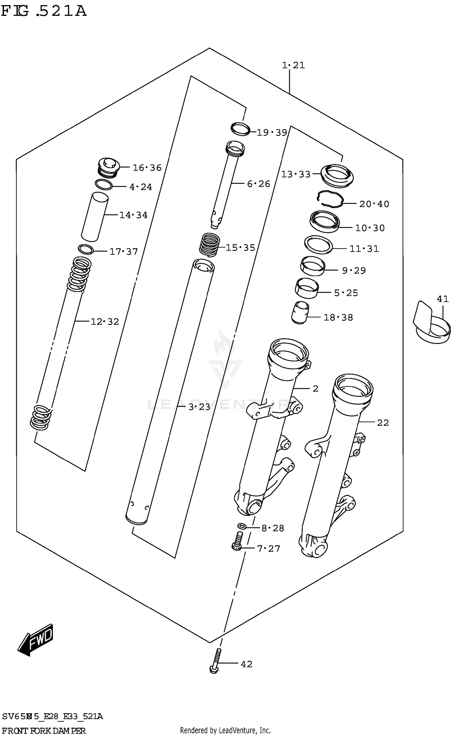 FRONT FORK DAMPER (SV650A)