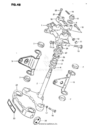 Steering Stem (model X) Schematic