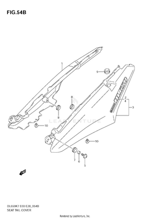 Seat Tail Cover (model K9) Schematic