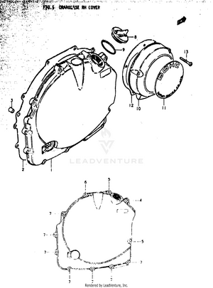 Crankcase Rh Cover Schematic