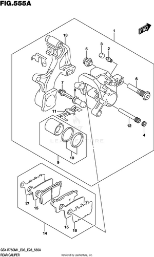 Rear Caliper Schematic