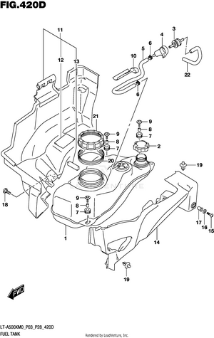 Fuel Tank (lt-a500xpm0 P03) Schematic