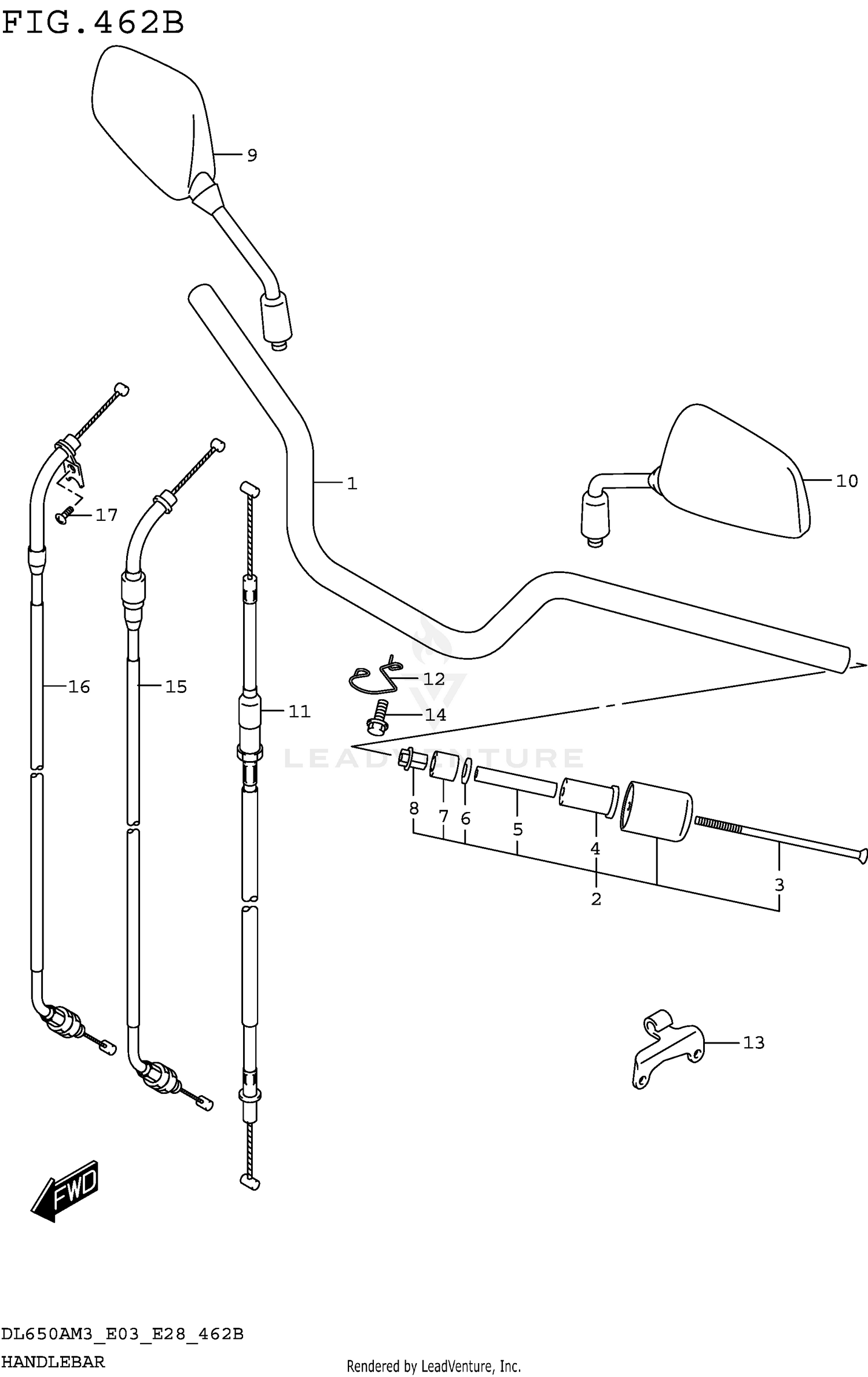 HANDLEBAR (DL650AM3E28)