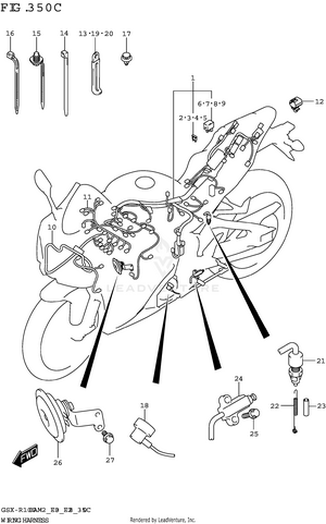 Wiring Harness (gsx-r1000a:e03,e28) Schematic
