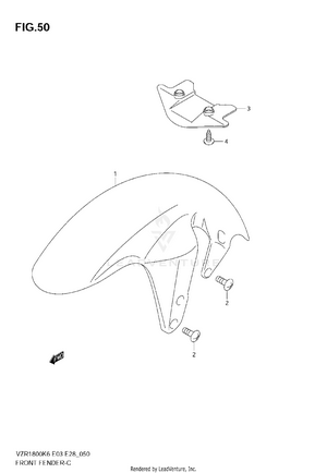 Front Fender (vzr1800k6/k7) Schematic