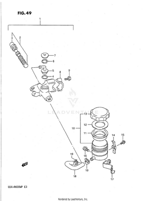 Front Master Cylinder Schematic