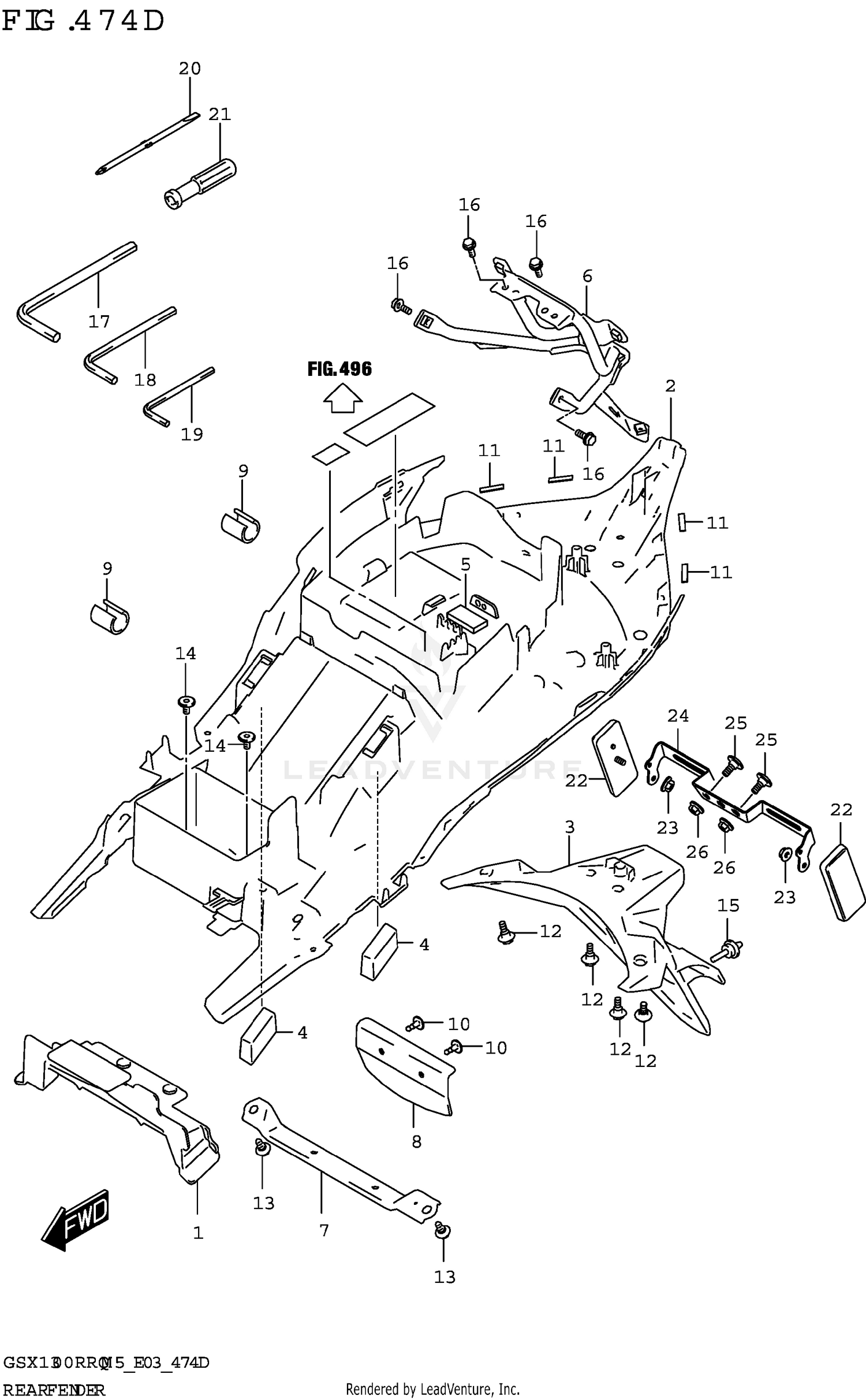 REAR FENDER (E33)