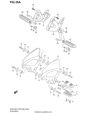 Footrest (model K1/k2/k3) Schematic