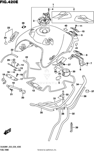 Fuel Tank (dl650xa:(e03,e28)) Schematic