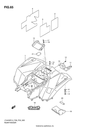 Rear Fender (lt-a400fzl3 P33) Schematic