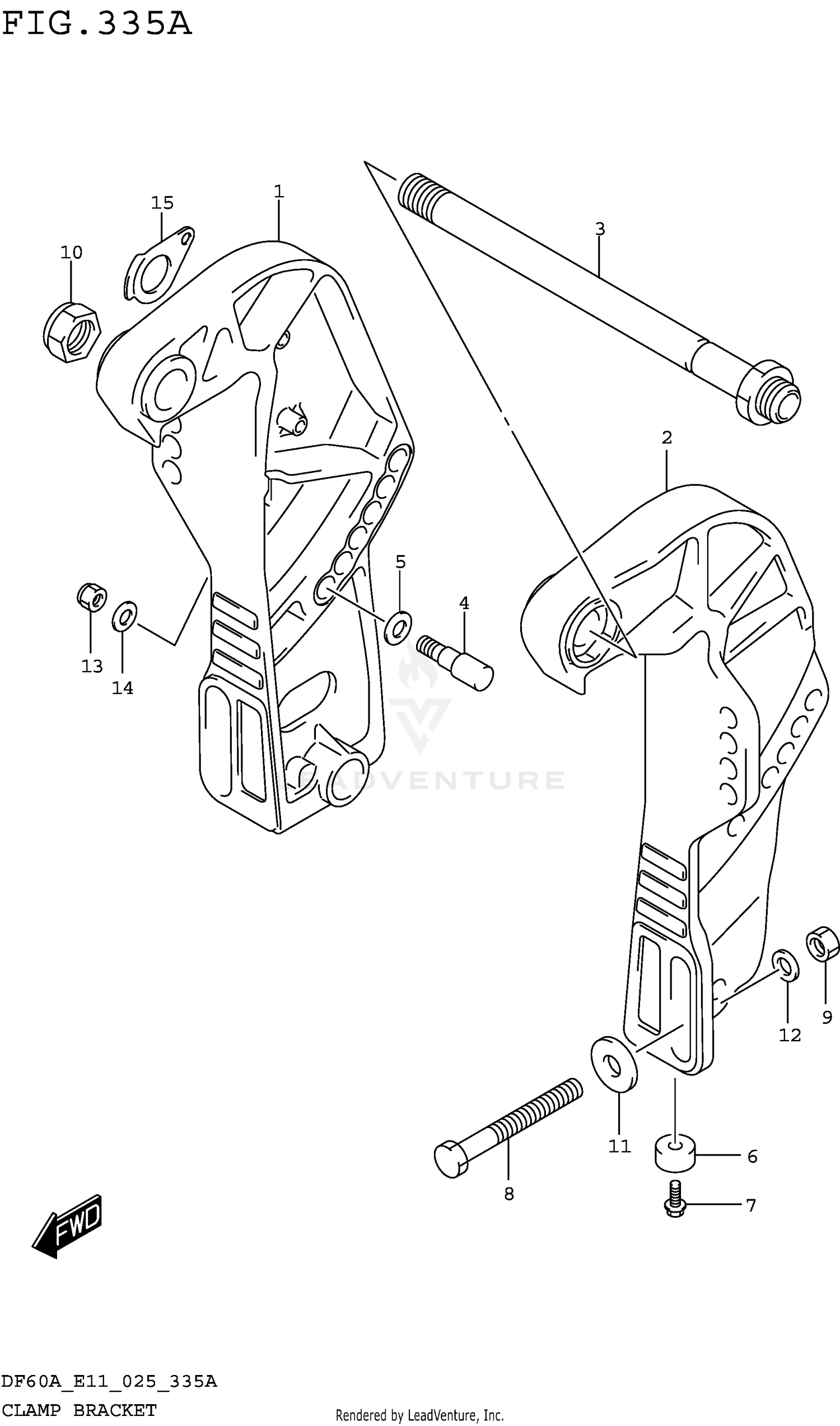 CLAMP BRACKET (DF40A DF40ATH DF50A DF50ATH)