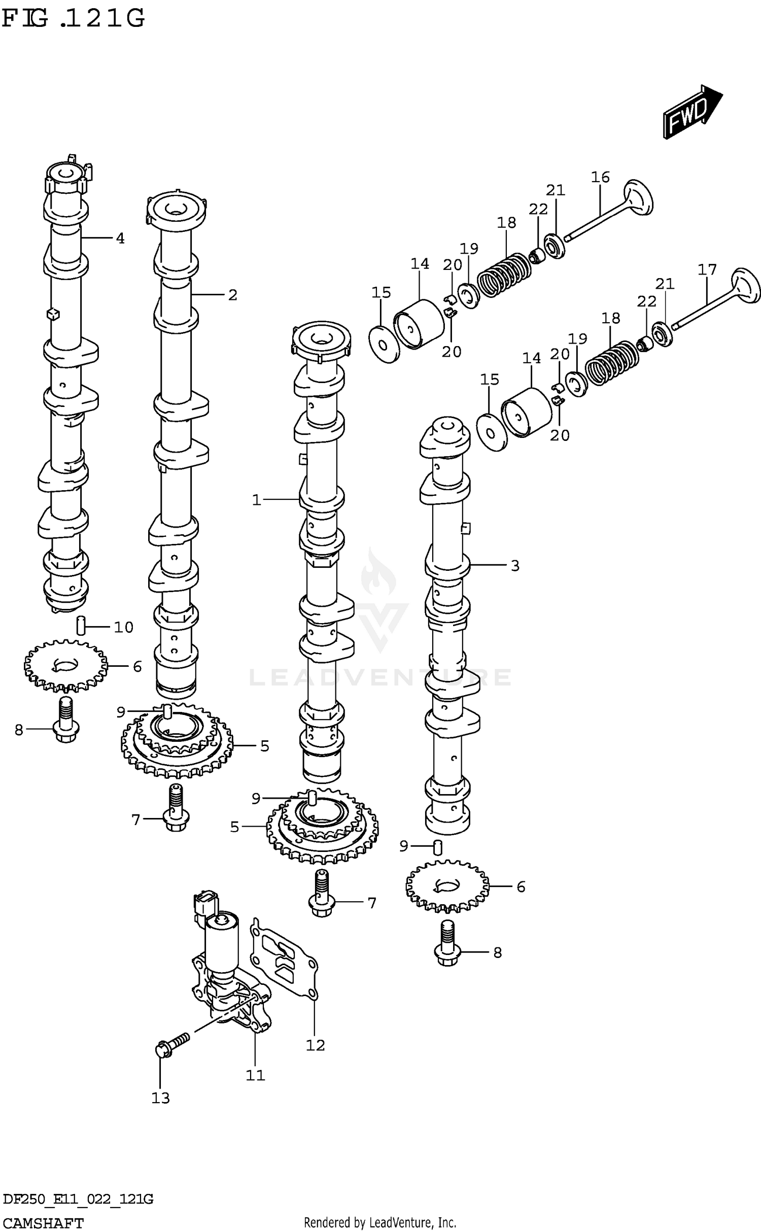 CAMSHAFT (DF250ST:(020 021))