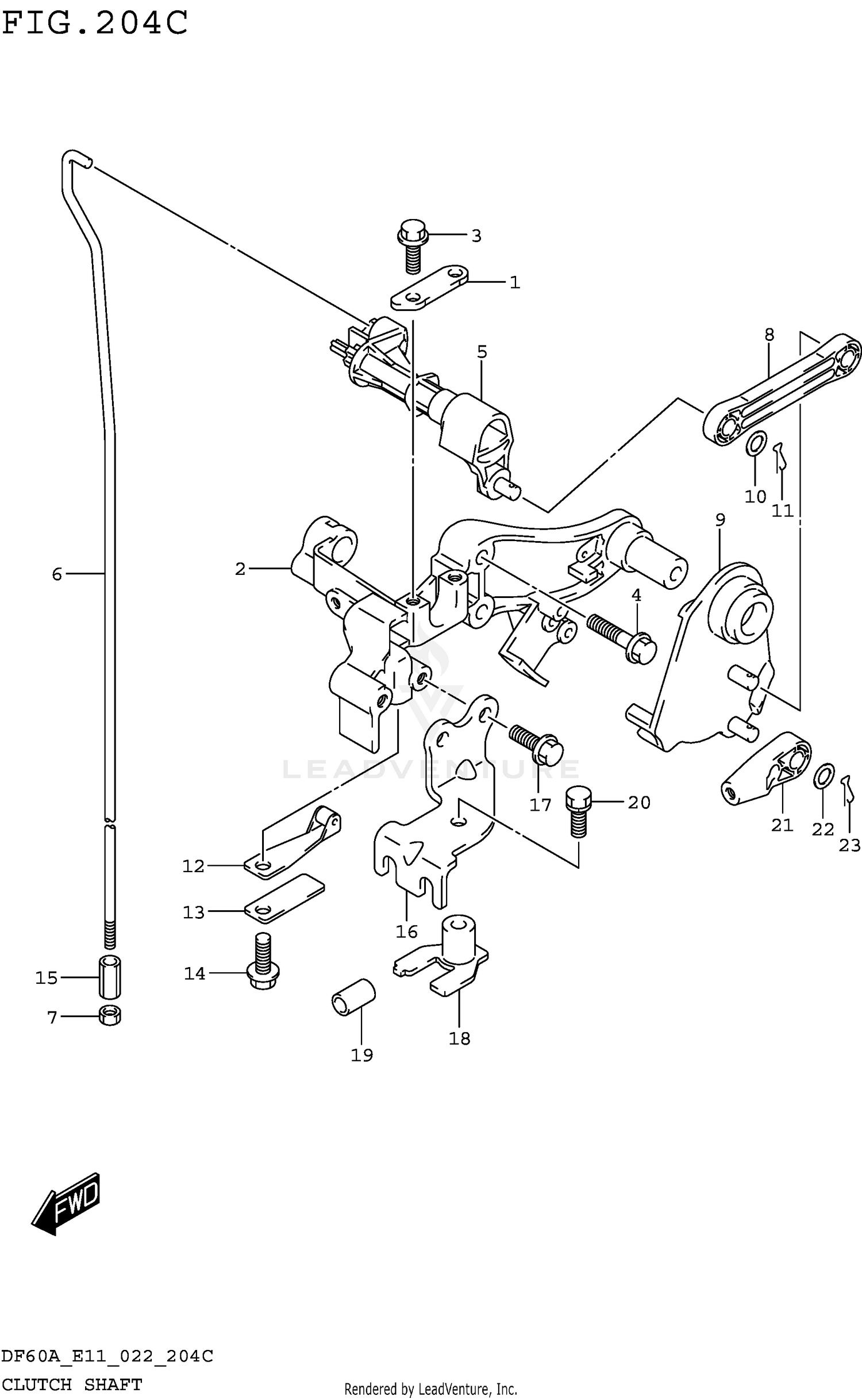 CLUTCH SHAFT (DF40AST:E34)