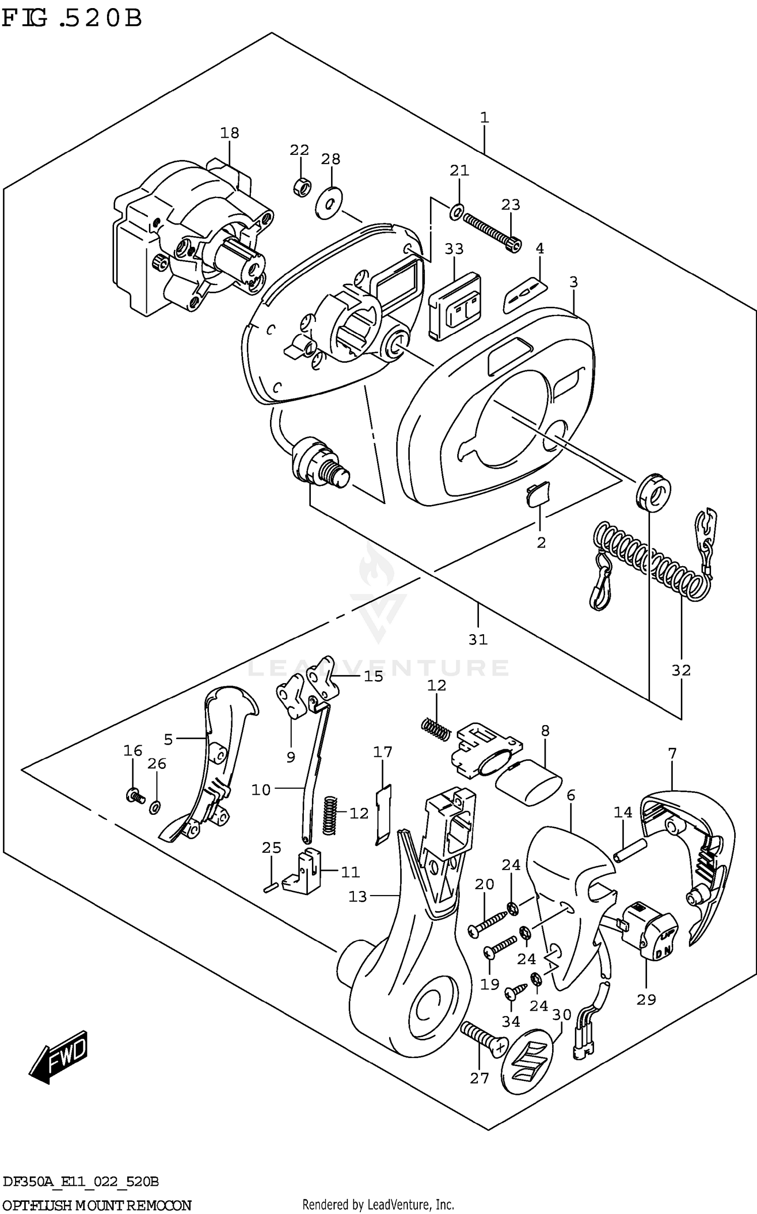 OPT:FLUSH MOUNT REMOCON (022)