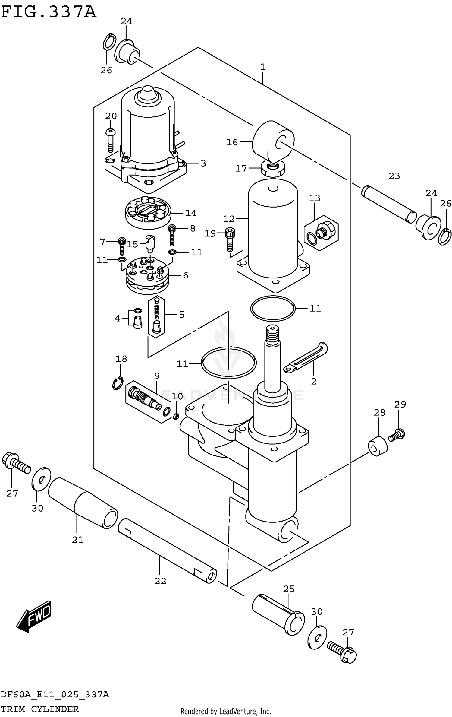 TRIM CYLINDER (DF40A DF40ATH DF50A DF50ATH)