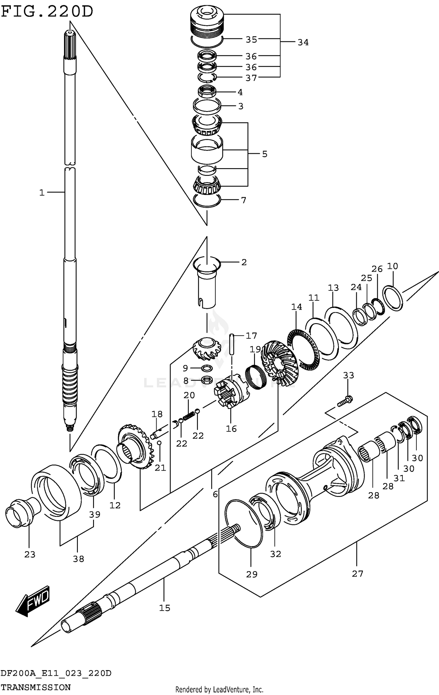 TRANSMISSION (SEE NOTE) 220D