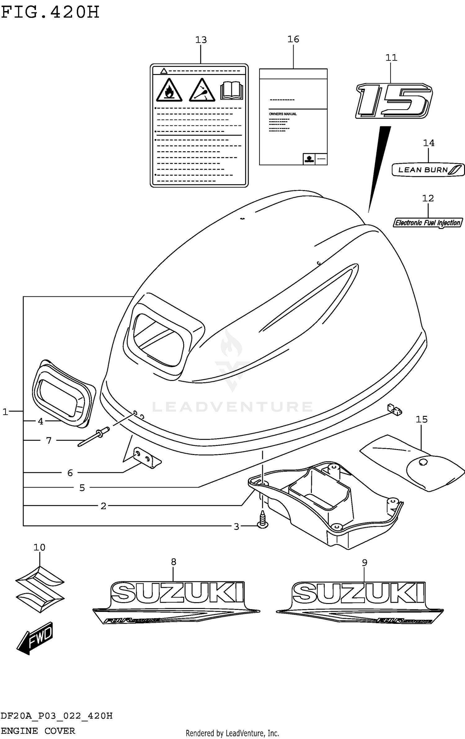 ENGINE COVER (DF15A:021)